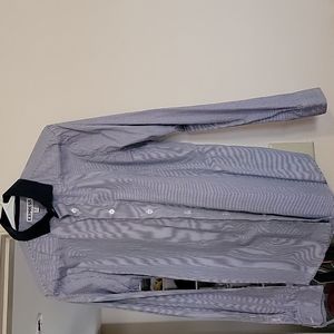 Express, blue collard, stripes, extra slim medium